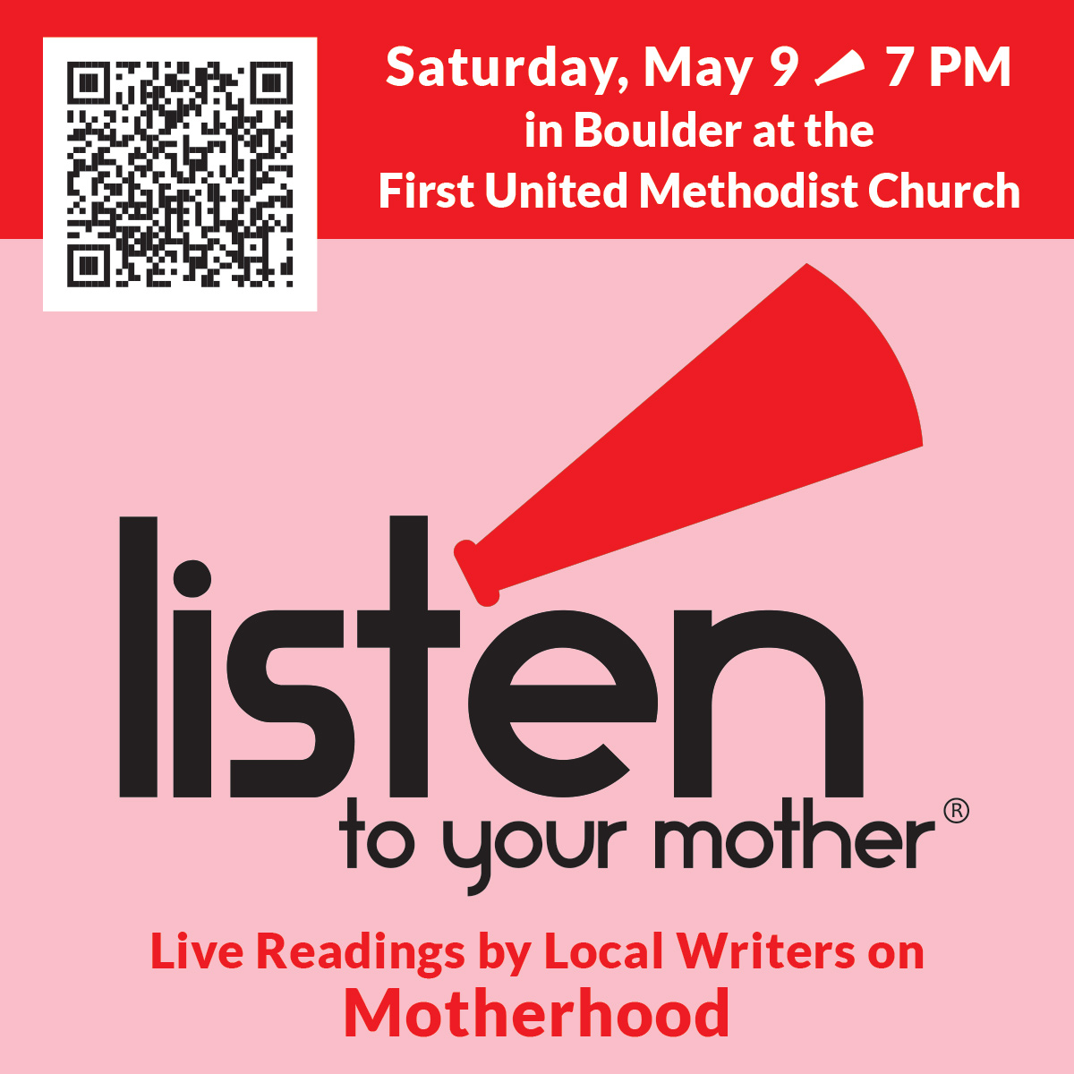 Listen to Your Mother, May 9, 2026.